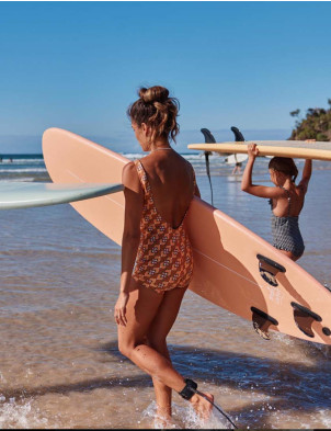 Foamie Magic Carpet Soft Surfboard 7ft 0 - Black/Coral