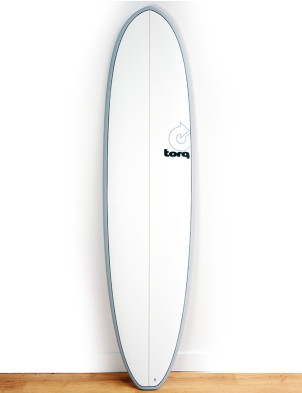 Torq Mod Fun V+ surfboard 7ft 4 - Grey/White/Pinline