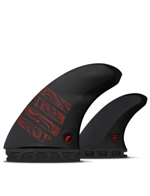 Futures 3/2 Vector Alpha Reverse Twin + 1 Fins - Carbon/Red