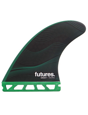 Futures F8 Legacy Series HC Tri/Quad Fins Large - Black/Green