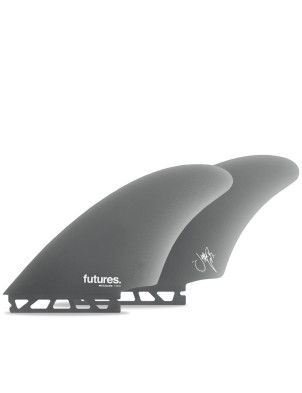 Futures McCallum Fibreglasss Keel Twin Fins Large - Smoke