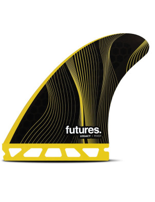 Futures P8 Legacy Honeycomb Tri Fins Large - Black/Yellow