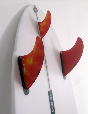 Futures Mayhem Honeycomb 2 + 1 Fins Medium - Red/Orange