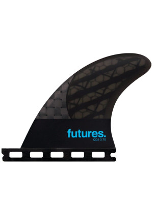 Futures Blackstix QD2 3.75 Quad Rears Small - Smoke/Turquoise