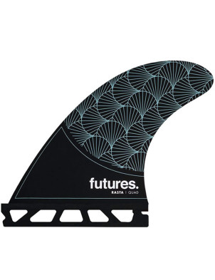 Futures Rasta Honeycomb Quad Fin Set  - Black/Teal