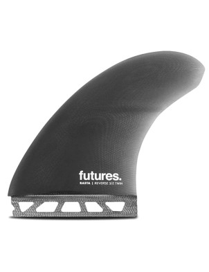 Futures Rasta Reverse 3/2  Fibreglass Twin Fin + 1 - Smoke