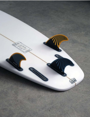 Futures Pyzel Honeycomb/Carbon Tri Fins Large - Blue/Yellow
