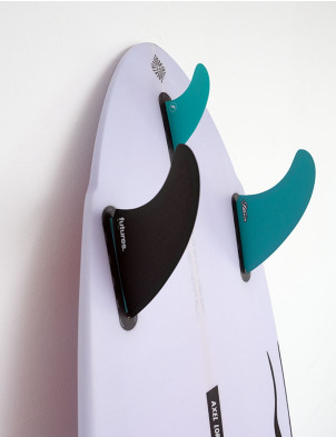 Futures TP1 Honeycomb Twin + Trailer Fin Large - Black/Teal