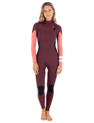 Hurley Wetsuits Ladies Advantage Chest Zip 3/2mm Wetsuit - Winetesting