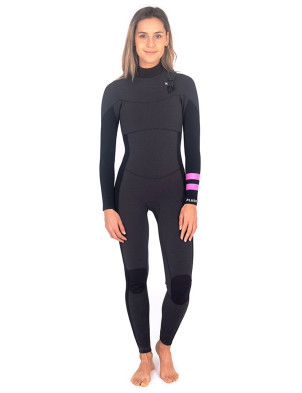 Hurley Wetsuits Ladies Plus Chest Zip 5/3mm Wetsuit - Black/Graphite