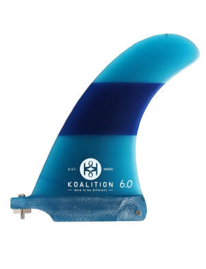 Koalition California Classic Stripes 6.0 Longboard Fin - Blue/Blue