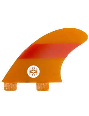 Koalition California Classic Stripe Fibreglass FCS Side Bite Fins - Orange/Orange