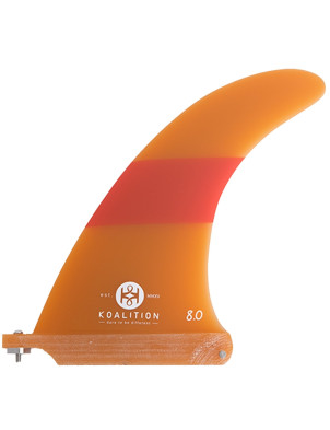 Koalition California Classic Stripes 8.0 Longboard fin - Orange/Orange