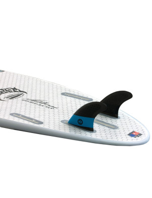 Koalition Classic Stripe Honeycomb FCS Quad Rear Fins Medium - Smoke/Blue
