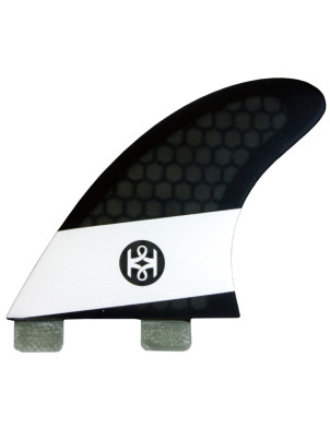 Koalition Classic Stripe Honeycomb FCS Quad Rear Fins Medium - Smoke/White