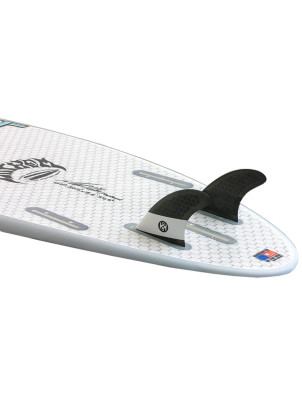 Koalition Classic Stripe Honeycomb FCS Quad Rear Fins Medium - Smoke/White