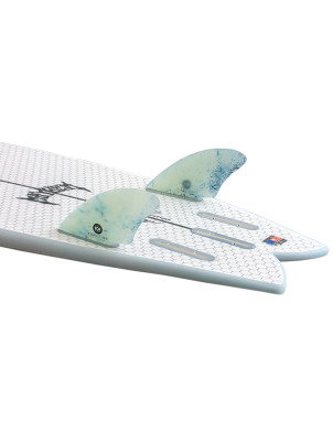 Koalition Keel Fin FCS Compatible twin fins X Large - White Marble