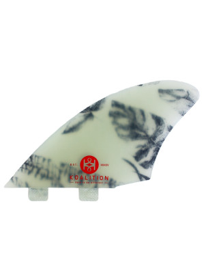 Koalition Keel Fin FCS Compatible Twin Fins X Large - Tropical Leaves