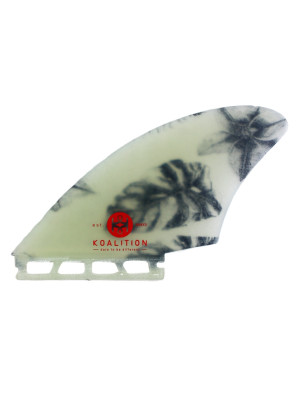 Koalition Keel Fin Futures Compatible Twin Fins X Large - Tropical Leaves