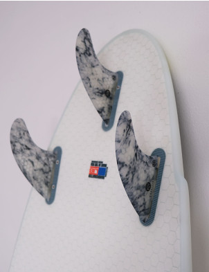 Koalition Performance FCS Tri Fin Set Medium - White Marble