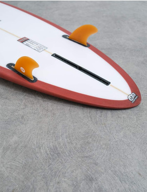 Koalition Solid Fibreglass Futures 3.52" Side Bite Fins - Orange