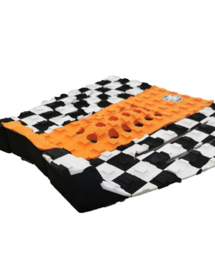 Koalition Randy Surfboard Tail Pad - Orange Checker