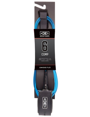 Ocean & Earth Comp Diamond Flex Mould Surfboard Leash 6ft - Blue