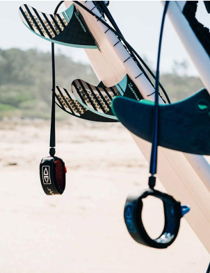 Ocean & Earth Slimline Comp surfboard leash 6ft 6 - Black