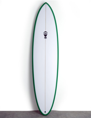 Mark Phipps One Bad Egg surfboard 7ft 2 FCS II - Green Rail