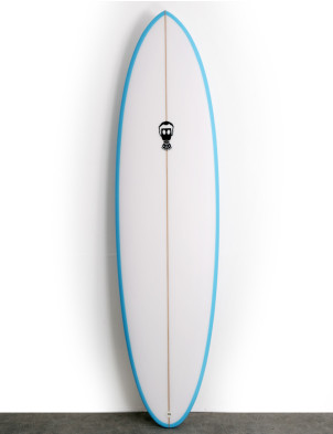 Mark Phipps One Bad Egg surfboard 6ft 8 Futures - Blue Rail