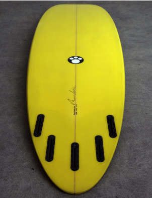Maurice Cole RV Red Dingo Surfboard 7ft 0 Futures - Yellow Spray