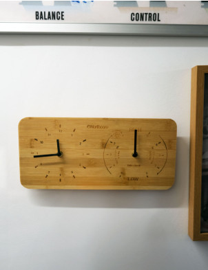 Northcore Wall Mounted Bamboo Time & Tide Clock Landscape - Bamboo