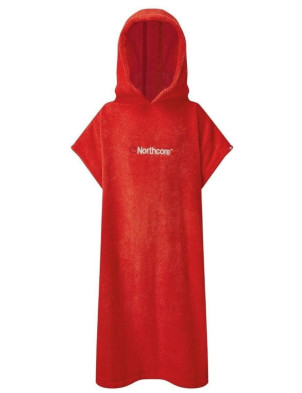 Northcore Kids Beach Basha Hooded Towel Chaging Robe - Red