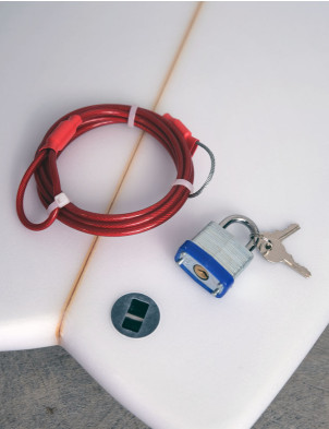 Northcore Lockjaw Travel Surfboard Lock - Red