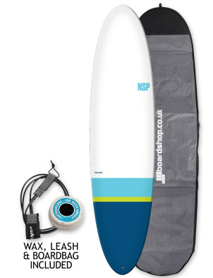 NSP Elements Funboard surfboard 7ft 6 Package - Tail Dip Navy