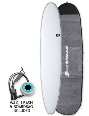 NSP Elements Longboard surfboard 8ft 0 Package - White