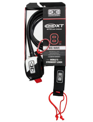 Ocean & Earth One XT Big Wave surfboard leash 8ft - Black