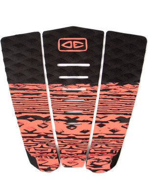 Ocean & Earth Blazed Surfboard Tail Pad - Black/Coral