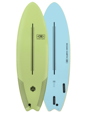 Ocean & Earth Ezi-Rider Soft Surfboard 6ft 0 - Acid Green 
