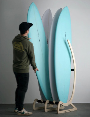 Ocean & Earth Timber Free Standing Rax surfboard display rack - Natural Wood