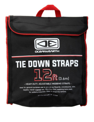 Ocean & Earth Tie Down 3.6 Metre roof rack straps - Black