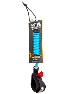 Ocean & Earth Coiled Wrist Bodyboard Leash - Blue