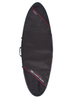 Ocean & Earth Compact Day Fish Surfboard bag 5mm 7ft 4 - Black/Red