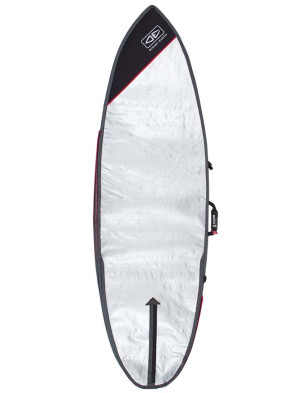 Ocean & Earth Compact Day Fish Surfboard bag 5mm 7ft 0 - Black/Red