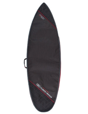 Ocean & Earth Compact Day Shortboard Surfboard bag 5mm 6ft 8 - Black/Red
