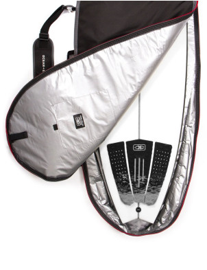 Ocean & Earth Compact Day Shortboard Surfboard bag 5mm 6ft 8 - Black/Red