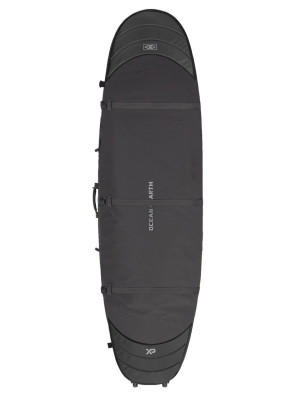 Ocean & Earth Hypa Double Wheeled Longboard Travel Surfboard Bag 10mm 9ft 6 - Black