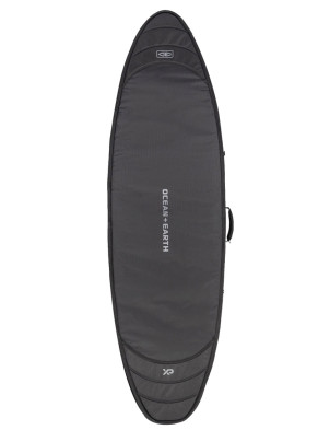 Ocean & Earth Hypa Double Shortboard Travel Surfboard Bag 10mm 6ft 0 - Black
