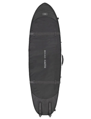 Ocean & Earth Hypa Quad Fish Wheeled Travel Surfboard Bag 10mm 8ft 0 - Black