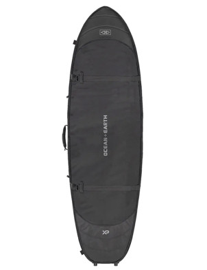 Ocean & Earth Hypa Triple Fish Wheeled Travel Surfboard Bag 10mm 6ft 0 - Black